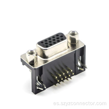 Conector D-Sub hembra de 3 filas de 8,89 mm